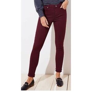 LOFT Women's Burgundy Jeans